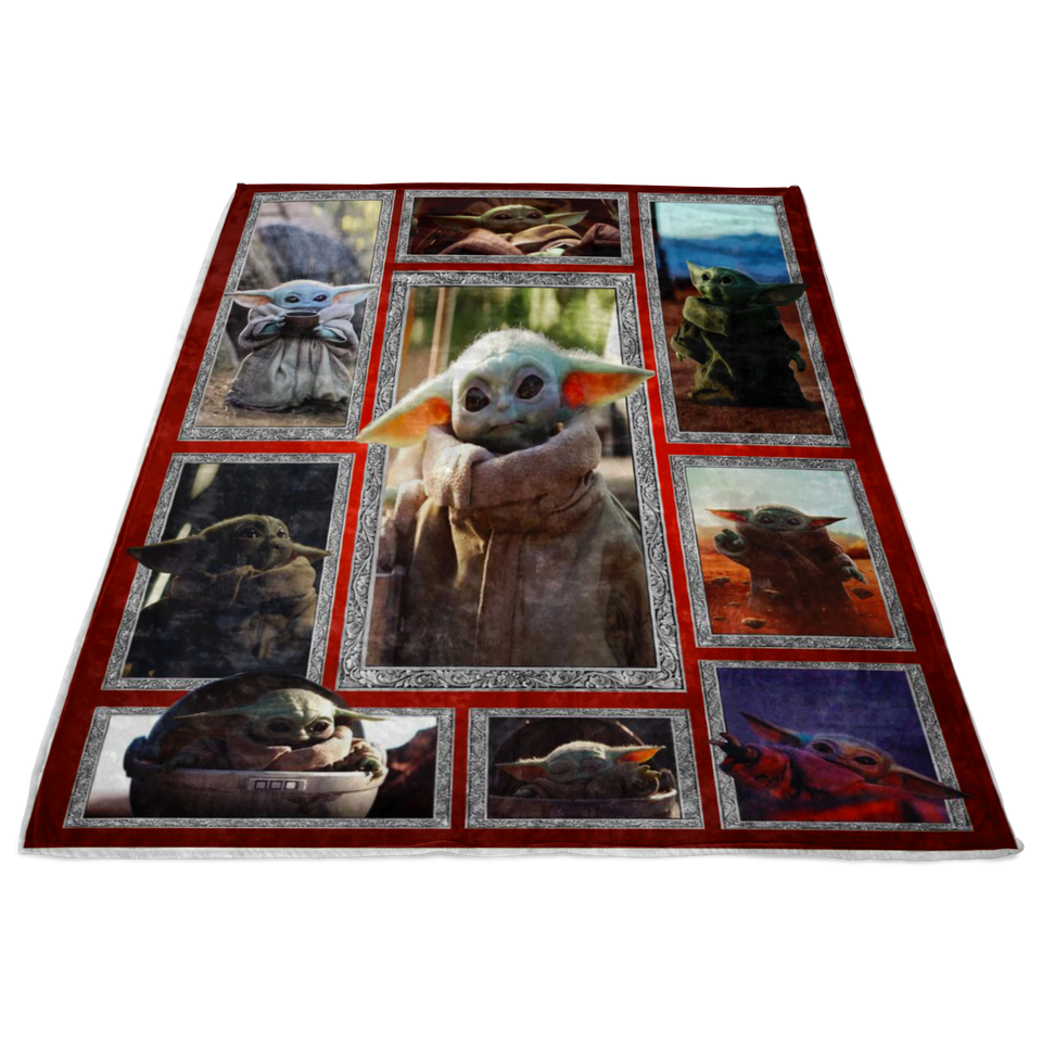 Baby Yoda Blanket, Star Wars Blanket - Baby Yoda Quilt Fleece, Sherpa Blanket TL