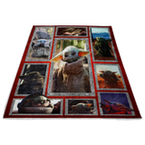 Baby Yoda Blanket, Star Wars Blanket - Baby Yoda Quilt Fleece, Sherpa Blanket TL