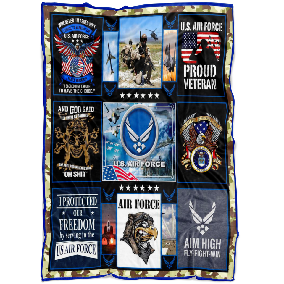 Airforce Veteran Blanket