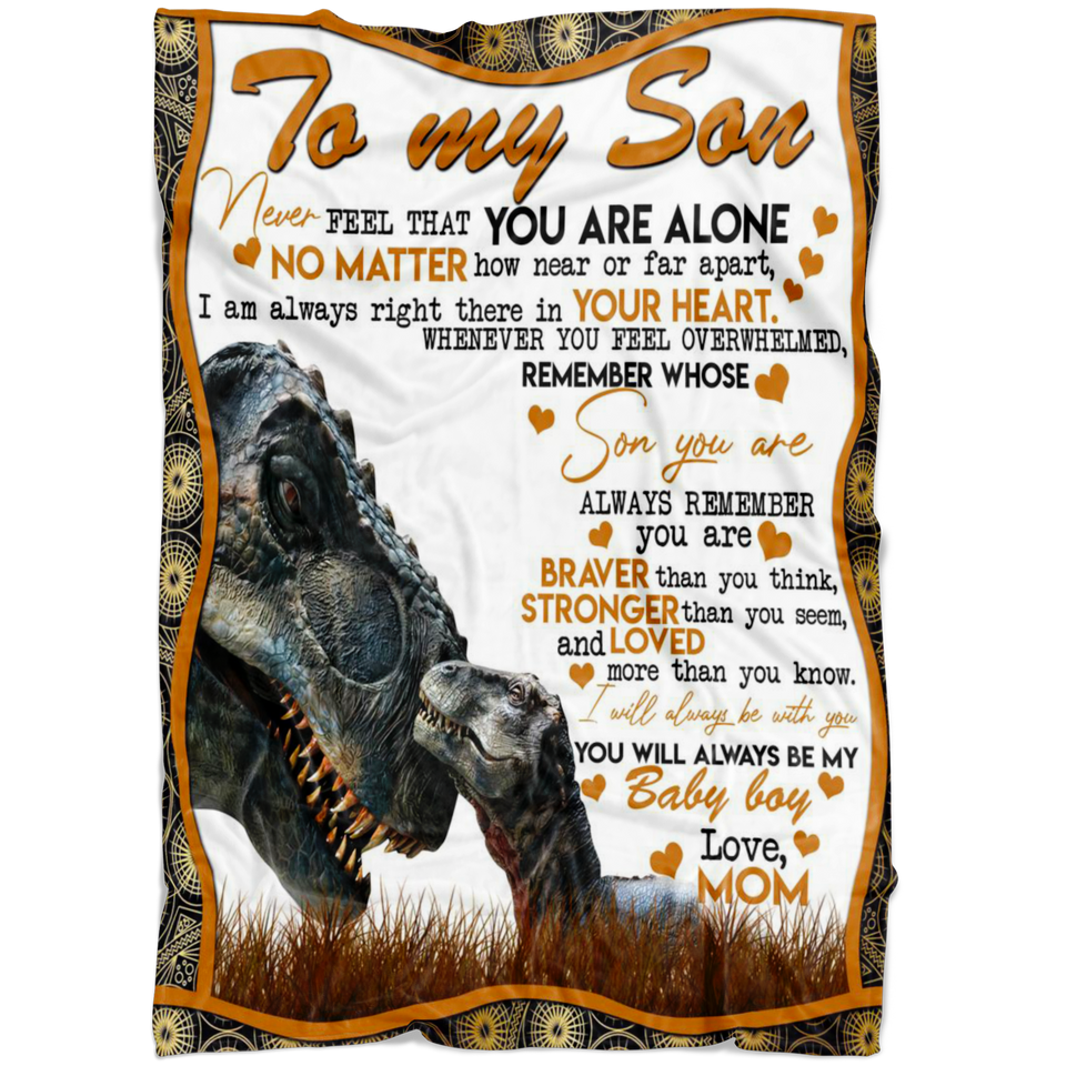 To My Son Blanket - Dinosaurs