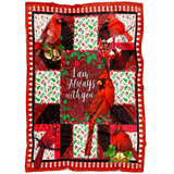 Red Bird Cardinal Blanket