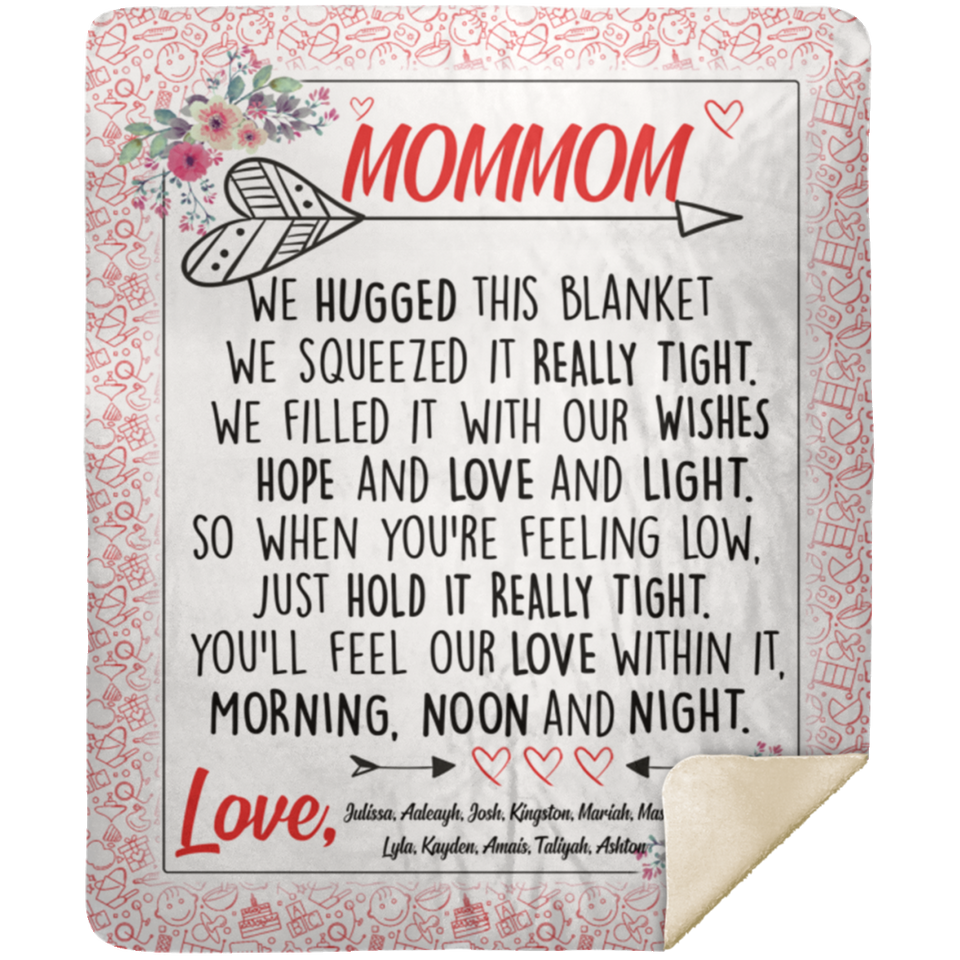 Julissa,Aaleayh,Josh,Kingston,Mariah,Mason,Myla,Lyla,Kayden,Amais,Taliyah,Ashton - MSHM Premium Mink Sherpa Blanket 50x60