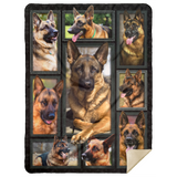 German Shepherd Blanket, 3D German Shepherd Fleece, Sherpa Blanket MSHL Premium Mink Sherpa Blanket 60x80