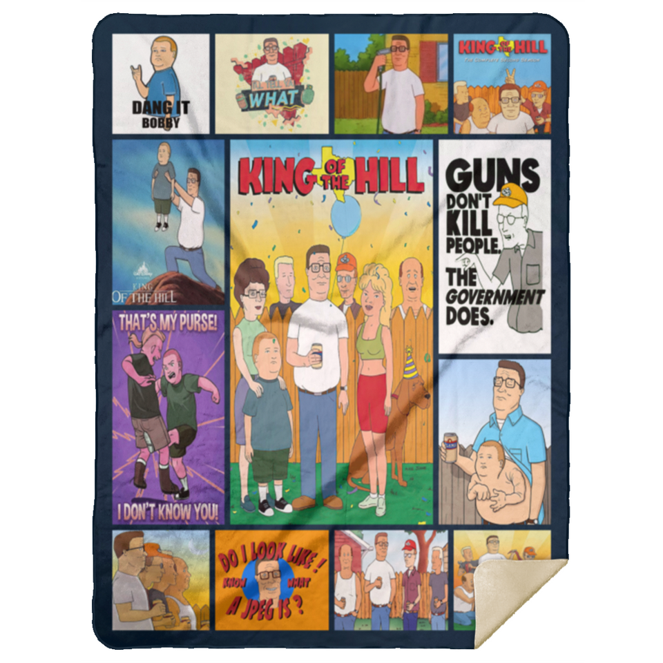 King of the Hill Blanket, King of the Hill TV Series Fleece, Blanket Ver2 MSHL Premium Mink Sherpa Blanket 60x80