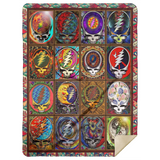 Skull Grateful Dead Steal Your Face Blanket Fleece Sherpa Throw Quilt Blanket  - MSHL Premium Mink Sherpa Blanket 60x80