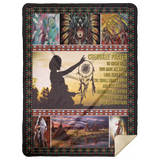 Native American - Cherokee Blanket, Native American - Cherokee Quilt, Indigenous Cherokee Native American Tribe Indian Fathers Day Mothers Day, Cozy Fleece, Premium Sherpa Blankets,Whtie,Multisize - MSHL Premium Mink Sherpa Blanket 60x80