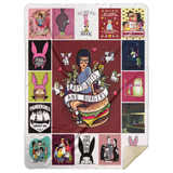 Bob's Burgers Blanket Fleece Sherpa Blanket Quilt Supper Soft Lightweight Blanket for Bedroom Living Room Sofa MSHL Premium Mink Sherpa Blanket 60x80