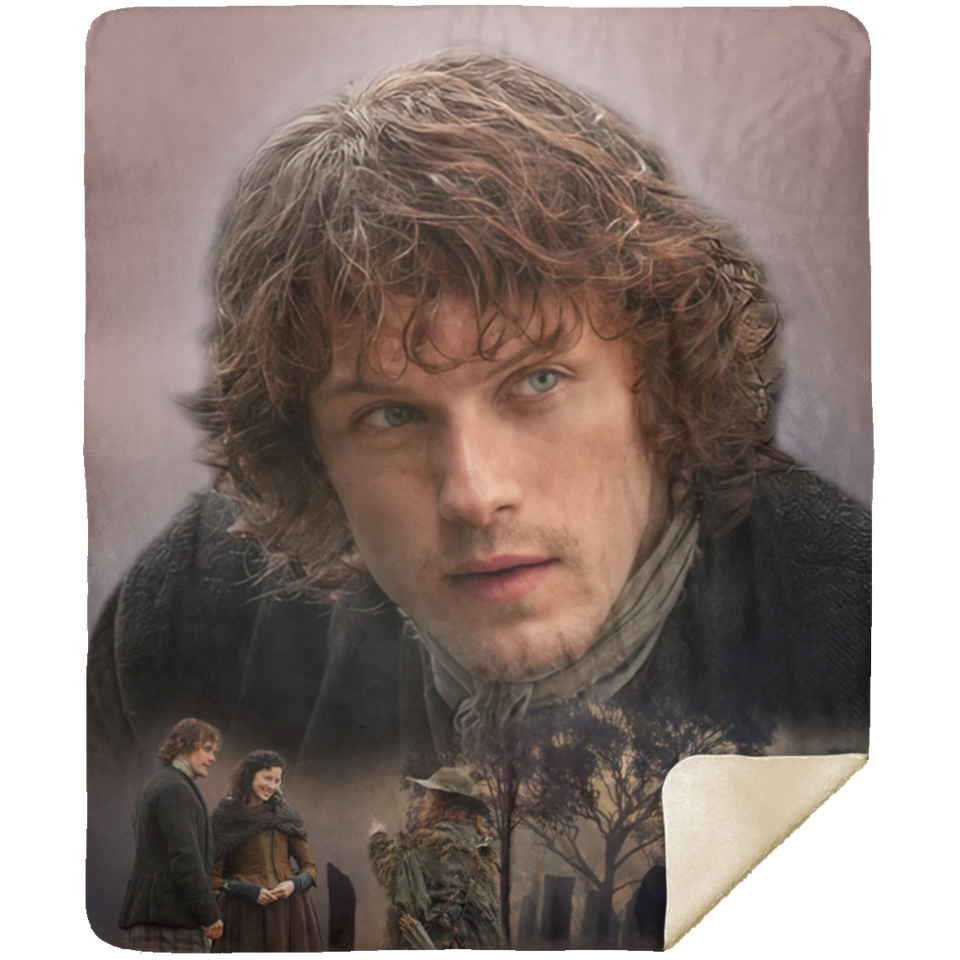 Outlander Jamie Fleece Sherpa Throw Blanket Quilt for Bedroom Living Room MSHM Premium Mink Sherpa Blanket 50x60