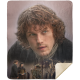 Outlander Jamie Fleece Sherpa Throw Blanket Quilt for Bedroom Living Room MSHM Premium Mink Sherpa Blanket 50x60