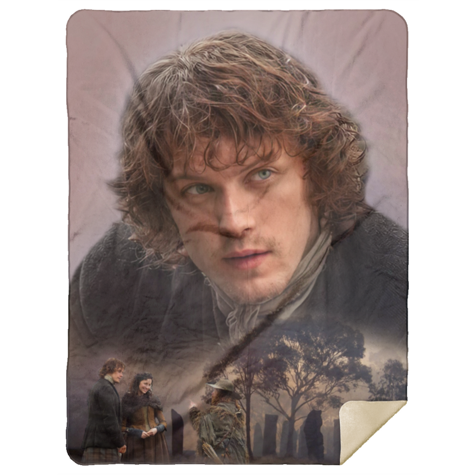 Outlander Jamie Fleece Sherpa Throw Blanket Quilt for Bedroom Living Room MSHL Premium Mink Sherpa Blanket 60x80