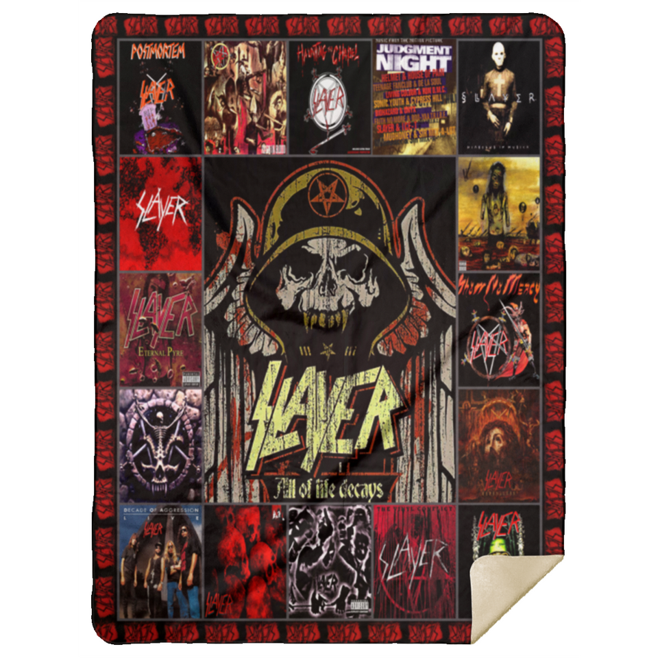 Slayer Albums Blanket Fleece Sherpa Throw Quilt Blanket for Bedroom Living Room MSHL Premium Mink Sherpa Blanket 60x80