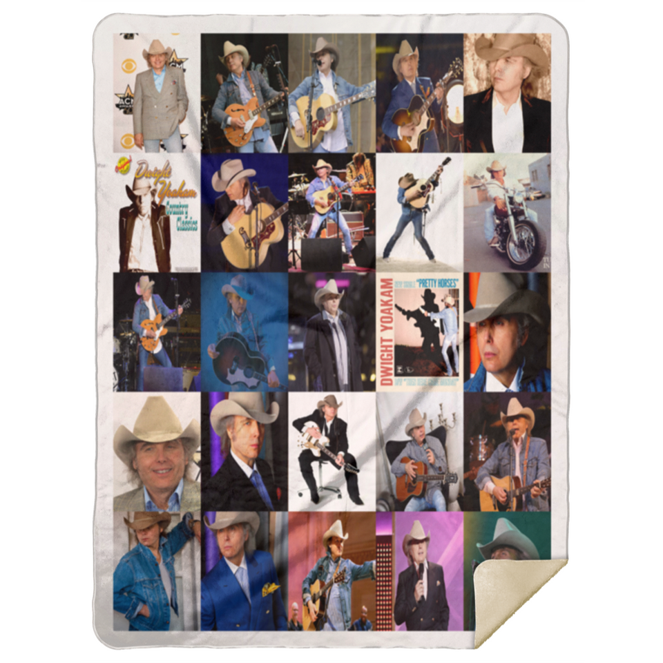 Dwight Yoakam Quilt Blanket Fleece Sherpa Throw Blanket MSHL Premium Mink Sherpa Blanket 60x80