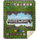 Minecraft Blanket, Minecraft Fleece, Sherpa Blanket Gift Ideas For Gamer MSHM Premium Mink Sherpa Blanket 50x60