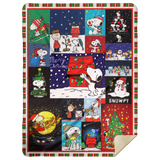 Snoopy Christmas Blanket Snoopy Quilt Fleece Sherpa Throw Blanket Christmas MSHL Premium Mink Sherpa Blanket 60x80