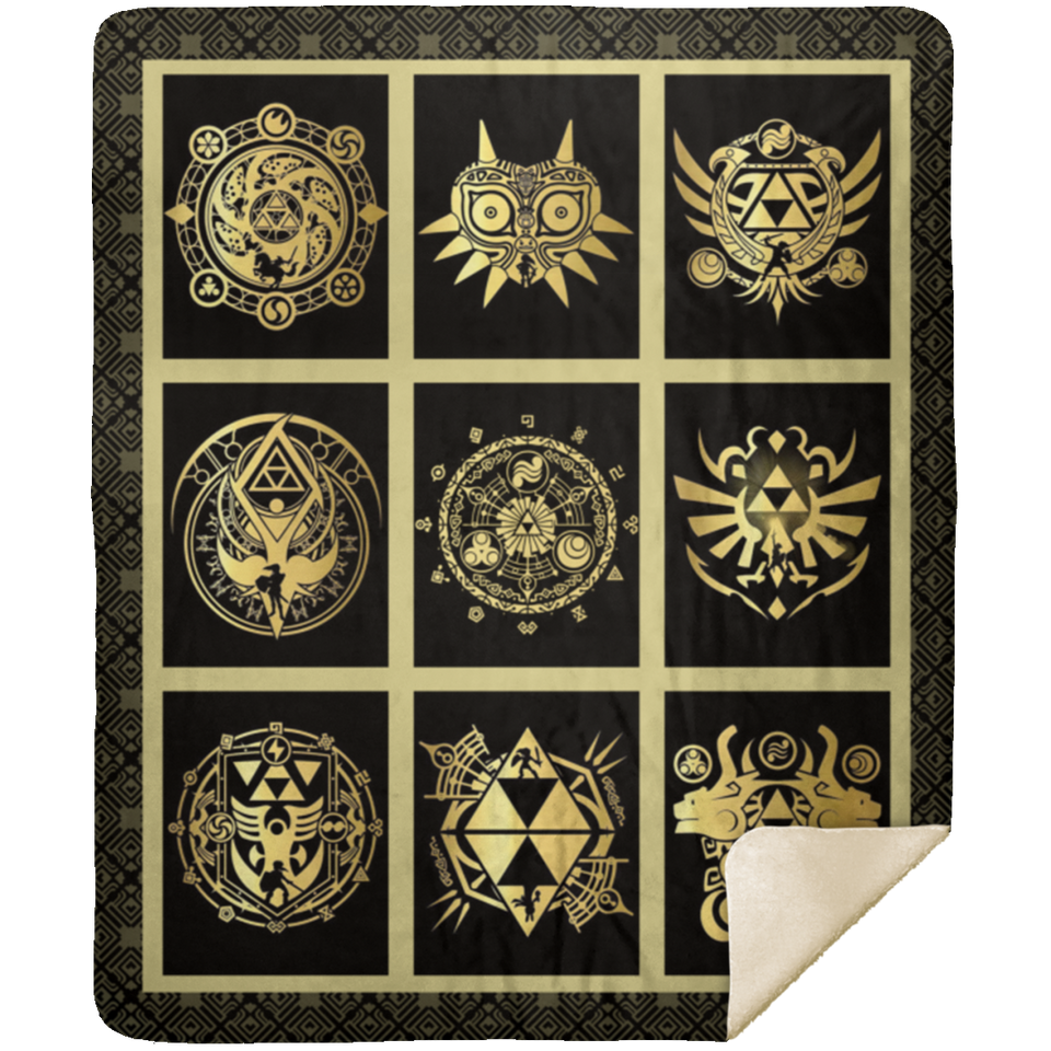 Zelda True Heroes Blanket The Legend of Zelda Quilt Fleece Sherpa Throw Blanket MSHM Premium Mink Sherpa Blanket 50x60