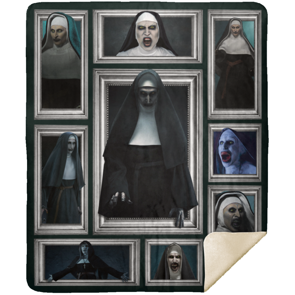 Valak 3D Blanket, Nun Movie Blanket, The Conjuring Fleece, Sherpa Blanket Gift MSHM Premium Mink Sherpa Blanket 50x60