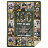 Green Bay Packers Blanket, 100th Green Bay Packers Fleece, Sherpa Blanket MSHL Premium Mink Sherpa Blanket 60x80