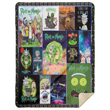 Rick and Morty Blanket Rick and Morty Quilt Fleece Sherpa Throw Blanket - MSHL Premium Mink Sherpa Blanket 60x80