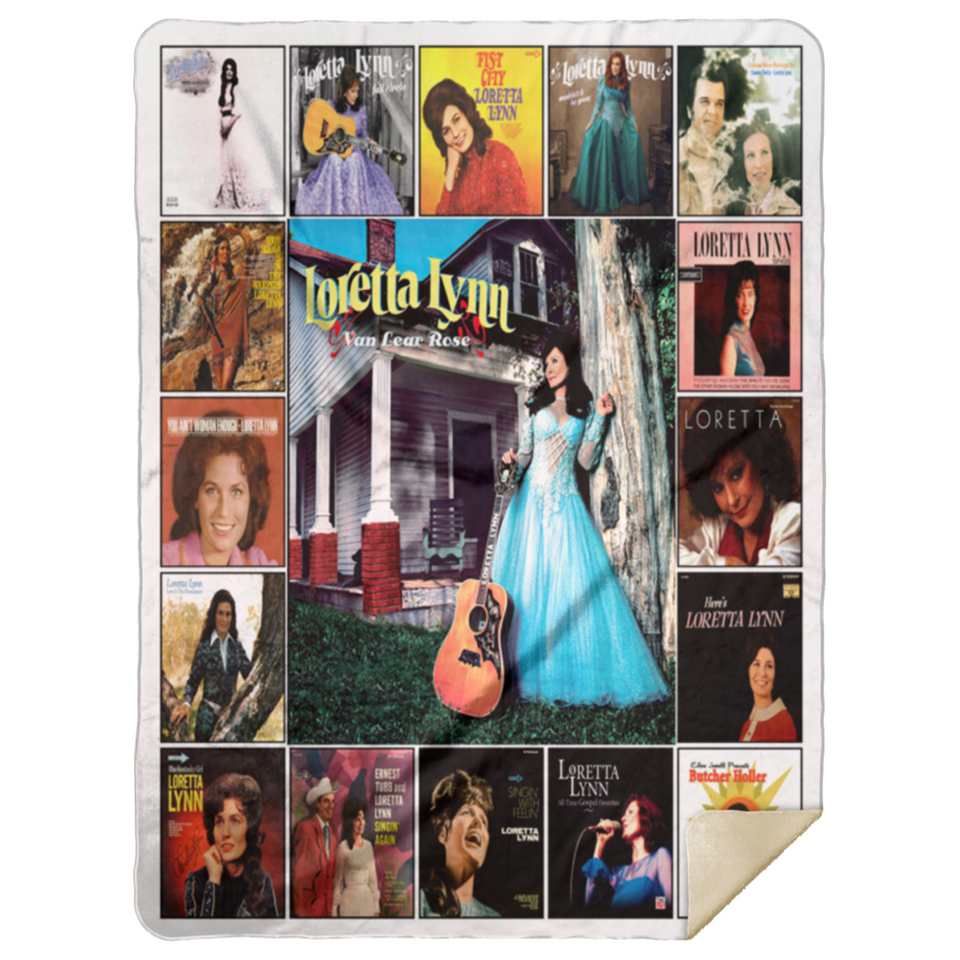 Loretta Lynn Blanket, Loretta Lynn For Fan Fleece, Sherpa Blanket - MSHL Premium Mink Sherpa Blanket 60x80
