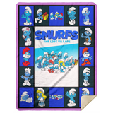 Smurf Blanket, Smurfs - The Lost Village Fleece, Sherpa Blanket MSHL Premium Mink Sherpa Blanket 60x80