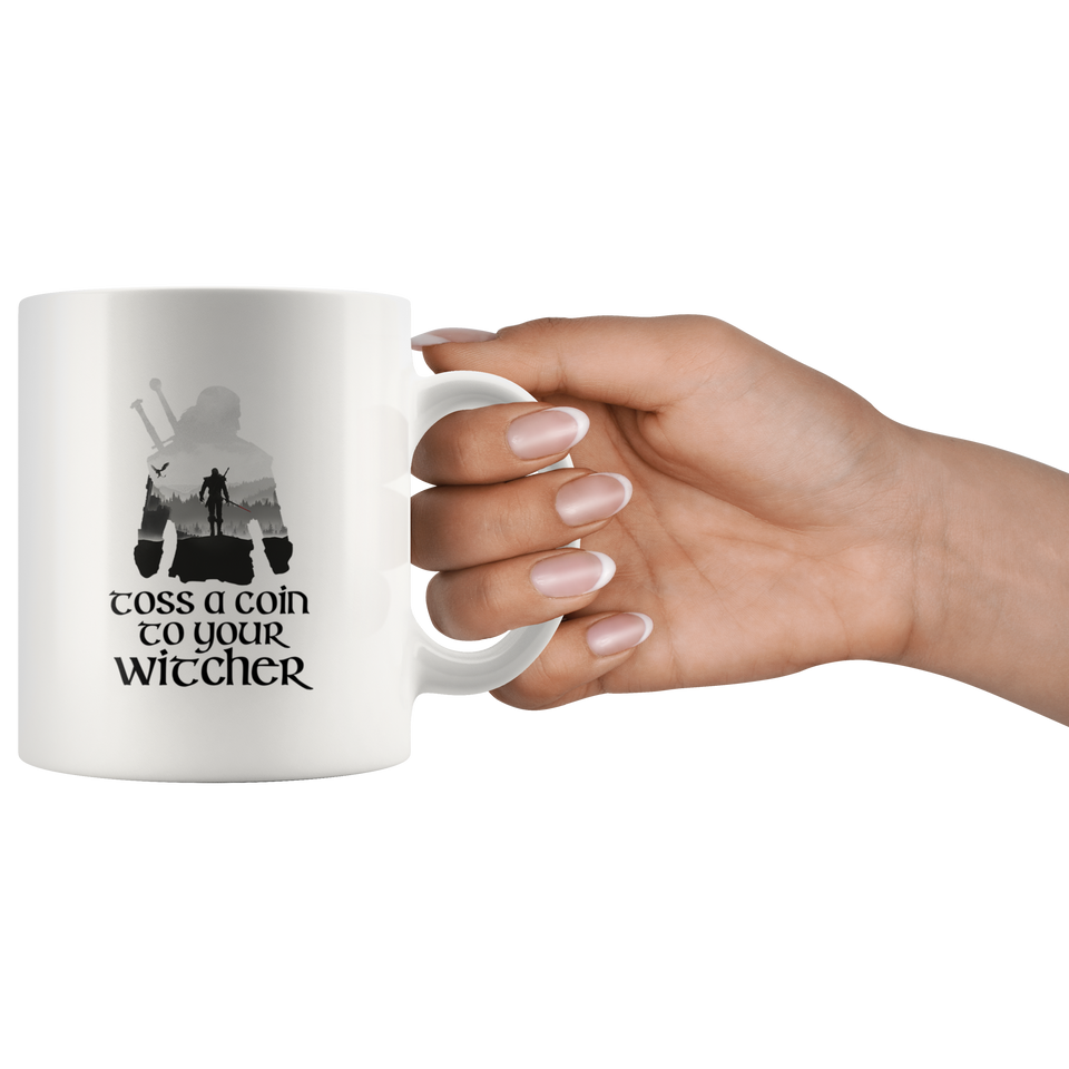 Toss A Coin To Your Witcher - Coffee Mug for Family, Friend, Coworker Gift For Coffee Lover, Ceramic Coffee Mug, Tea Cups 11oz