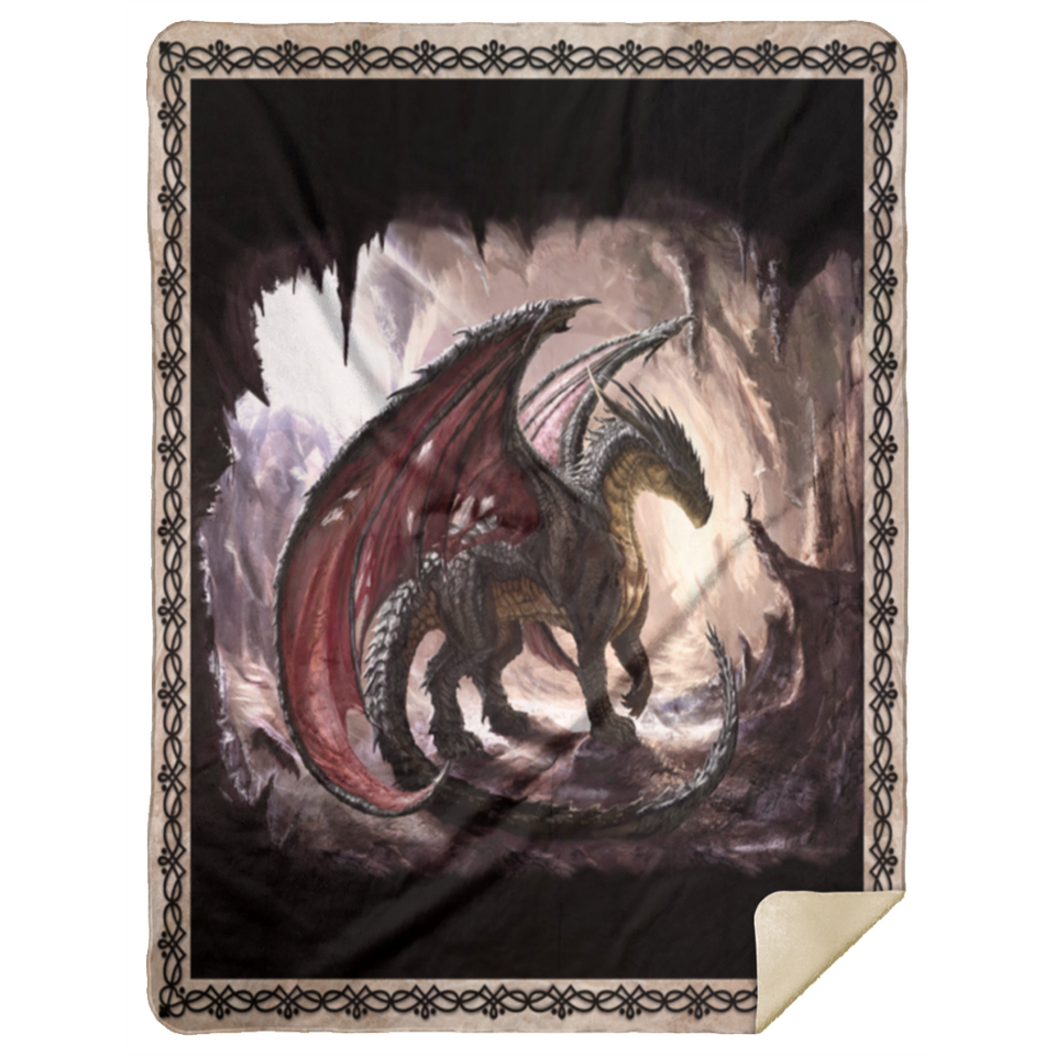Dragon 3D Blanket, Dragon Lover Fleece, Sherpa Blanket MSHL Premium Mink Sherpa Blanket 60x80