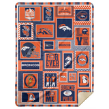 Denver Broncos Ver2 Blanket Fleece Sherpa Throw Blanket for Bedroom Sofa - MSHL Premium Mink Sherpa Blanket 60x80