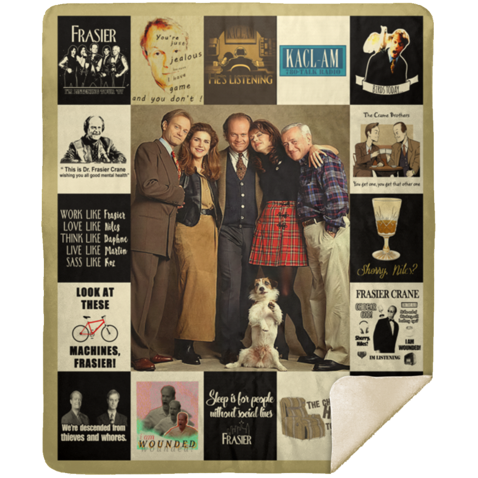 Frasier Blanket, Frasier TV Series Fleece, Sherpa Blanket Gift Idea - MSHM Premium Mink Sherpa Blanket 50x60