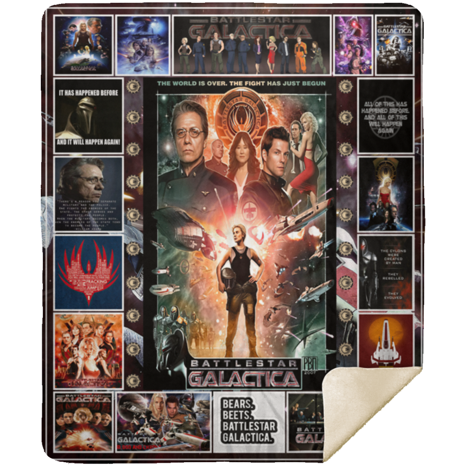 Battlestar Galactica Blanket Battlestar Galactica TV Series Quilt Fleece Sherpa - MSHM Premium Mink Sherpa Blanket 50x60