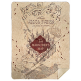 Harry Potter Blanket, The Marauders Map Fleece, Sherpa Blanket For Fan - MSHL Premium Mink Sherpa Blanket 60x80