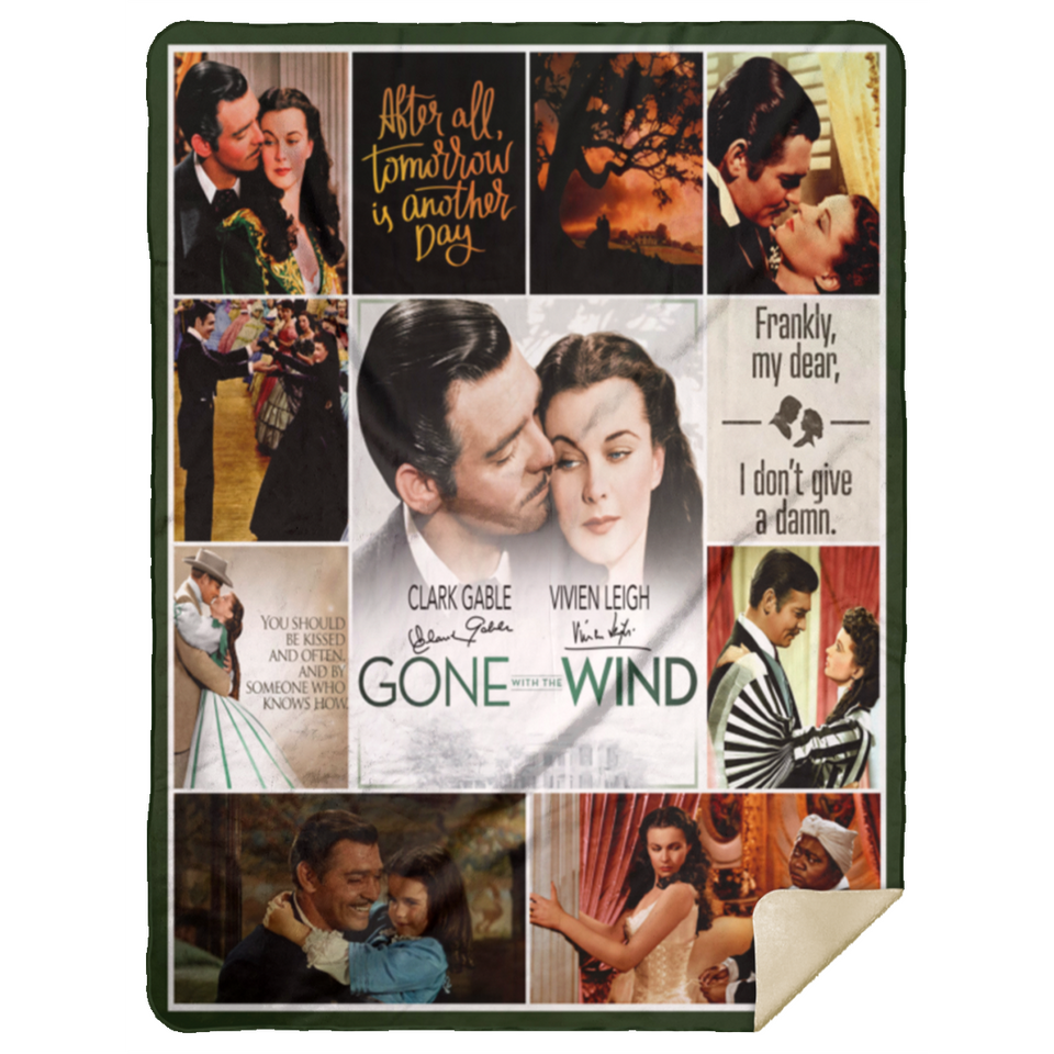 Gone With The Wind Blanket, Gone with the Wind (1939) Fleece, Sherpa Blanket MSHL Premium Mink Sherpa Blanket 60x80