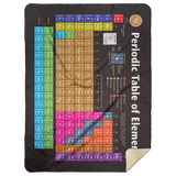 Periodic Table Blanket Soft Fleece Sherpa Throw Blanket, Periodic Table Quilt - MSHL Premium Mink Sherpa Blanket 60x80