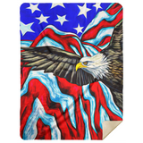 Eagle Flag Blanket, American Eagle Fleece, Sherpa Blanket Gift Idea MSHL Premium Mink Sherpa Blanket 60x80