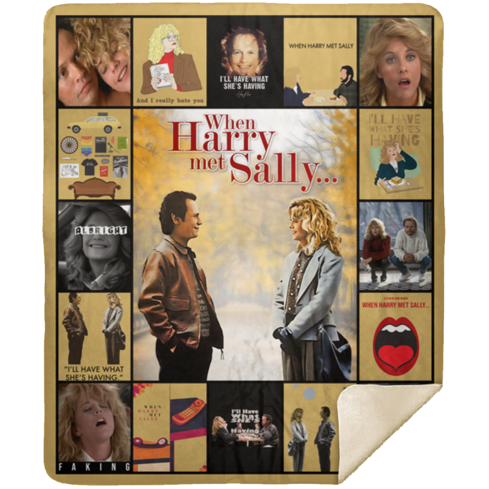 When Harry Met Sally Blanket, When Harry Met Sally Movie Fleece, Sherpa Blanket - MSHM Premium Mink Sherpa Blanket 50x60