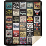 Triumph Motorcycles Blanket Triumph For Fans Quilt Fleece Sherpa Blanket - MSHM Premium Mink Sherpa Blanket 50x60