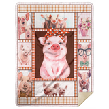 Pig Blanket, Just A Girl Who Loves Pigs Fleece, Sherpa Blanket - MSHL Premium Mink Sherpa Blanket 60x80