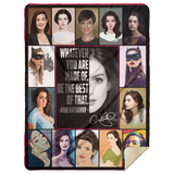 Anne Hathaway Blanket, Anne Hathaway cover Fleece, Sherpa Blanket For Fans - MSHL Premium Mink Sherpa Blanket 60x80