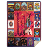 Grateful Dead Blanket, Grateful Dead Albums Fleece, Sherpa Blanket For Fans MSHL Premium Mink Sherpa Blanket 60x80