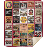 Indian Blanket Motorcycle Fleece Sherpa Blanket Quilt Supper Soft Lightweight Blanket for Bedroom Living Room Sofa - MSHM Premium Mink Sherpa Blanket 50x60