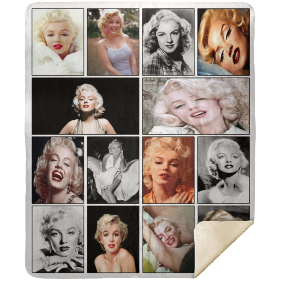 Marilyn Monroe Blanket, Marilyn Monroe For Fans Fleece, Sherpa Blanket - MSHM Premium Mink Sherpa Blanket 50x60