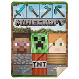 Minecraft 1 Blanket Quilt Supersoft Fleece Sherpa for Bedroom Living Room - MSHL Premium Mink Sherpa Blanket 60x80