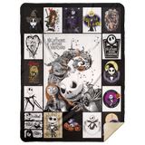 The Nightmare Before Christmas Blanket Funny Halloween Gift Quilt Fleece Sherpa - MSHL Premium Mink Sherpa Blanket 60x80