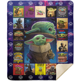 Baby Yoda Blanket, Star Wars Blanket, The Mandalorian Blanket - Fleece Sherpa - MSHM Premium Mink Sherpa Blanket 50x60