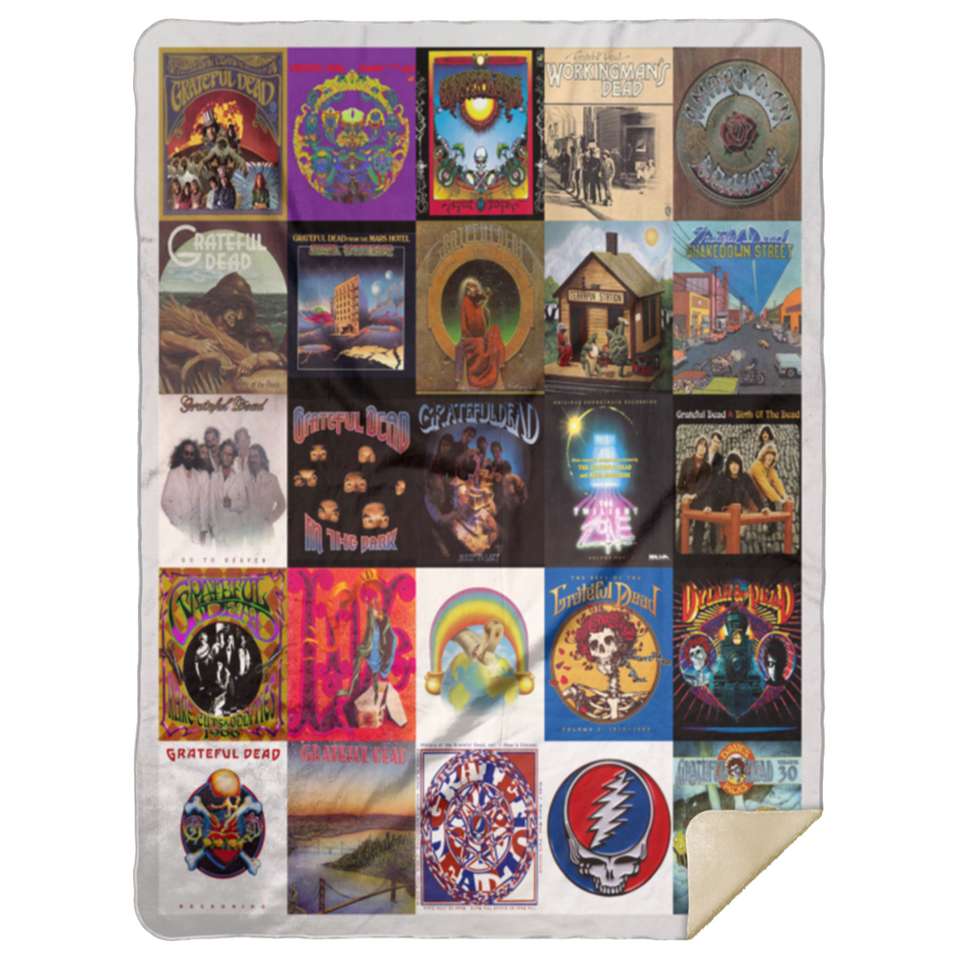 Grateful Dead Blanket, Grateful Dead Quilt, Fleece, Sherpa Blanket V3 MSHL Premium Mink Sherpa Blanket 60x80