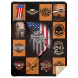 Harley Davidson Like Blanket Harley Davidson For Fan Fleece Sherpa Blanket MSHL Premium Mink Sherpa Blanket 60x80