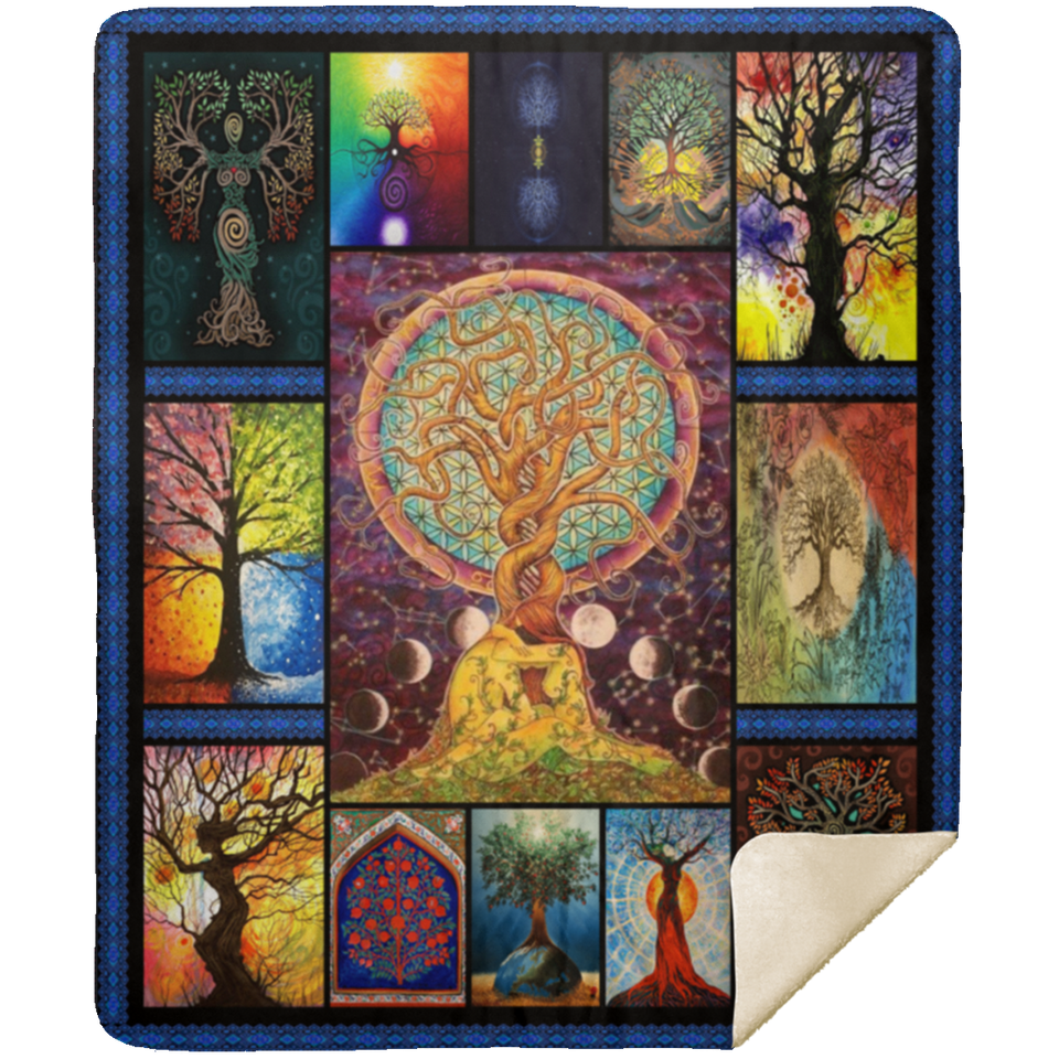 Tree of Life Lover Blanket, Tree of Life Lover Quilt, Fleece Sherpa Blanket MSHM Premium Mink Sherpa Blanket 50x60