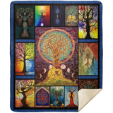 Tree of Life Lover Blanket, Tree of Life Lover Quilt, Fleece Sherpa Blanket MSHM Premium Mink Sherpa Blanket 50x60