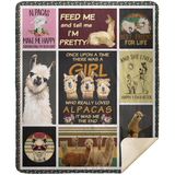 Love Alpaca Blanket Alpaca Quilt Fleece Sherpa Throw Blanket - MSHM Premium Mink Sherpa Blanket 50x60