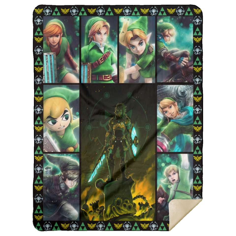 Zelda For Fans Blanket The Legend of Zelda Quilt Fleece Sherpa Throw Blanket MSHL Premium Mink Sherpa Blanket 60x80