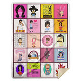 BOBS Burger Fleece Sherpa Blanket Quilt Supper Soft Lightweight Blanket for Bedroom Living Room Sofa - MSHL Premium Mink Sherpa Blanket 60x80